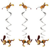 Toy Story Slinky Dog Hanging Swirl Decorations - 26, Silver, 3 Pcs