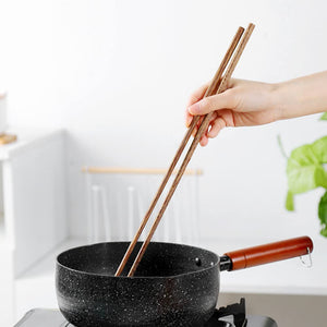 16.5 Inch Long Cooking Chopstick Wooden Chopstick Long Hot Pot Chopstick 10 pairs Wooden Frying Chopstick, for Hot Pot, Frying,
