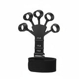MERISHOPP Basketball Training Silicone Wrist Finger Strength Band Hand Strengthening 5Digit Resistance for Athletes, Gym Black