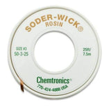 Itw Chemtronics Desoldering Braid, SoderWick, Rosin.080, 25, 50325
