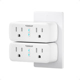 TESSAN 2 Pack Smart Plug, WiFi Smart Outlet with Dual Sockets, Compatible with Alexa and Google Home, Remote Control Outlet with