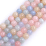 6mm Morganite Color Jade Round Natural Stone Beads