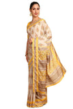 Soch Womens Yellow Art Silk Floral Print Saree
