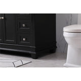 Elegant Decor Wesley 48 Solid Wood Steel Single Bathroom Vanity Set In Black