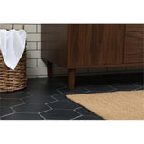 Elegant Decor Baldwin 42 Solid Wood And Mdf Bathroom Vanity In Walnut