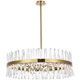 Elegant Lighting Serephina 36 inch Crystal Round Chandelier Light in Satin Gold