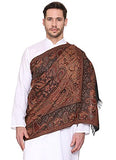 Weavers Villa Men'S Paisley Design Woven Poly Wool Blend Gents Shawls, Muffler, Stoles For Men, 100Cm X 200Cm