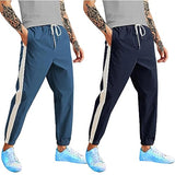 Lookmark Men'S Combo Slim Fit Solid Lycra Blend Full Elastic Sport Wear Running Gym Stretchable Jogger Track Pant In Rama & Navy Color,Rama-Navy12Apparel,L