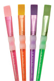 Royal Brush BK689 4Piece Big Kids Choice Chubby Arts and Crafts Brush Set, Flat