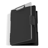 Hongri Clipboard with Storage, Black 8.5 x 11 Folder Nursing Side Opening, Heavy Duty with Dual Compartment, Smooth Writing for 