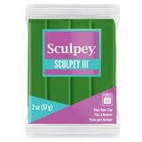 Sculpey III Polymer OvenBake Clay, Leaf Green, Non Toxic, 2 oz. bar, Great for modeling, sculpting, holiday, DIY, mixed media a