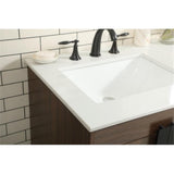 Elegant Decor Indoor Modern Under Sink Bathroom Fixtures Storage Organizer Cabinet 24 Inch Single Bathroom Vanity - Blue