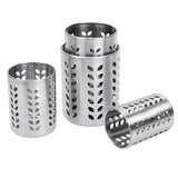 FINALITY Set of 4 Stainless Steel Pen and Pencil Holders (710cm) Color Silver (Leaf Punch)