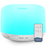 500ml Essential Oil Diffuser with Remote Control, BPA-Free Ultrasonic Humidifier with 7 Color Light,Auto Off Aromatherapy Diffus