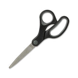 Sparco Straight Scissors, Rubber Handles, 7Inch Straight, Black (SPR25225)