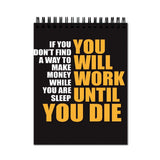 Plan To Gift Work Motivation Spiral Wiro Diary Notebook Journal Drawing Book Blank Unruled Pages Potrait A4 (Size 8X11)