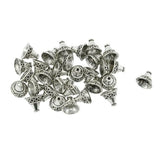 ATORSE 2x30 Pieces Tibetan Silver Patterned Caps Flower Focal Tassel Jewelry DIY