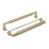 khtumeware 10-Pack 8-Inch(203mm) Satin Brass Cabinet Pulls,Heavy-Duty Brushed Brass Handles for Kitchen Cabinets, Cupboards, Dra