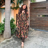 Anni Designer Women'S Rayon Blend Floral Straight Kurta With Palazzo & Dupatta (Cia-Clrs_2901_Black_Small),Black,S,Rayon Blend,Classic,