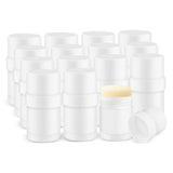 glasstore 15 Pcs Plastic White Empty Deodorant Containers, Twist-up DIY Deodorant Tubes, Top Filling Refillable Lip Balm Tubes, 