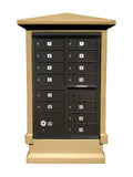 QualArc Estateview Stucco Cbu Mailbox Center, Short Pedestal (Column Only) in Burnt Tuscan Color
