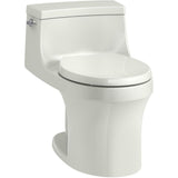 KOHLER K-4007-NY San Souci Round-Front 1.28 GPF Toilet with AquaPiston Flushing Technology and Left-Hand Trip Lever, Dune, 1-Pie