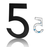 3 Inch Metal Black Modern House Numbers, Luiety's Adhesive Mailbox Number,House Numbers for Apartments Office (5)