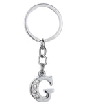 Caristo English Alphabet Letter G (Kc3) Silver Metal Name Keychain For Car Bike Men Women Kids
