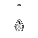 Living District Candor 1-Light Mid-Century Metal Pendant In Black