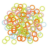 ATORSE 4x100pcs Plastic DIY Crochet Ring Circle Hook Tool for Handbag Car Seat 1.5cm