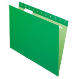Office Depot Hanging Folders, 8 1/2in. x 11in., 1/5 Tab Cut, Bright Green, Box of 25, 97641