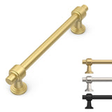 9BUILD 10 Pack 5 Inch Brushed Gold Cabinet Handles Kitchen Gold Cabinets Pulls Zinc Alloy Cupboard Handle Drawer Pull for Kitche