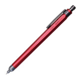 OHTO GS01 Red Quick Dry Roller Gel Pen 0.5mm Needle Point Tip | Premium Aluminum Body, Refillable Black Ink Pen for Office, Jour