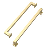 ROMATEE 10 Pack 7.5 Inch(192mm) Cabinet Pull Gold Kitchen Cabinets Handles Matte Gold Cabinet Hardware for Cupboard Square Kitch
