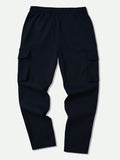 Anni Designer Men'S Pure Cotton Casual Regular Fit Cargo With 4 Pockets (Kargo Navy Blue_L_Navy Blue_Large),Navy Blue,L,Cotton,Cargo,