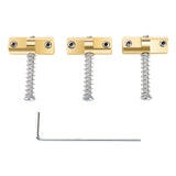 OVSAL 3-Pack Electric Guitar Brass Saddles 10.8mm Compensated Brass Guitar Bridge Saddles Compatible with Fender Telecaster Tele
