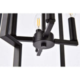 Living District Indoor Modern Home Decorative Bright Ceiling Rosenfeld 4 Lights Pendant In Black