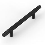 ROMATEE 10 Pack Matte Black knurled Cabinet Pulls,3.75 Inch(96mm) Hole Centers Solid Heavy Duty Kitchen Cabinet Handles Hardware