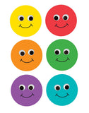 Hygloss 33710 Products Happy Multi-Color Smiley Face Classroom Accents - Creative Teaching Resources - 6 Inches, 30 Pack, 6