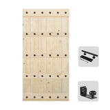 S&Z TOPHAND 42in x 84in Barn Door, Unfinished Big Copper Nail Knotty Pine/American Traditional Country Style/Single Surfaces/A S