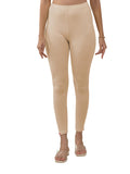 Lyra Women Solid Premium Cotton Ankle Length Leggings | Mid-Waist | Fashionwear