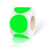STARLIBOO Fluorescent Green Stickers, Dot Stickers 1.5 Inch, Permanent Color Code Dot Sticker, 500Pcs Garage Sale Price Sticker,
