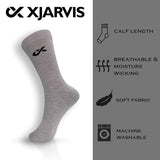 Xjarvis Texas Mens Formal Crew Socks For Office Business School Uniform & Work Use | Cotton Rich Odour-Free Breathable Calf-Length Socks For Men |Pack Of 3 (Grey),Grey,,B0CQK61TGF