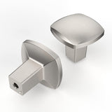Asidrama 30 Pack Brushed Satin Nickel Kitchen Cabinet Knobs Square Dresser Knobs Drawer Knobs Cabinet Hardware Zinc Knobs for Dr
