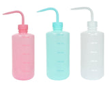 KIGITIK 3 Pcs 500ml Plastic Squeeze Wash Bottle, Narrow Mouth Squeeze Bottle, Safety Rinse Watering Tools, for Lab, Tattoo, hair