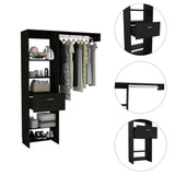 Tuhome Manchester 150 Closet System Engineered Wood Closet Systems In Black