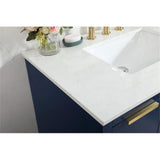 Elegant Decor Blake 36 Aluminum Alloy Mdf Single Bathroom Vanity In Blue