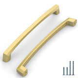 KNOKLOCK 3908 10 Pack 7 Inch(177mm) Kitchen Cabinet Handles Brushed Gold Cabinet Pulls Kitchen Cabinet Hardware Drawer Pulls for