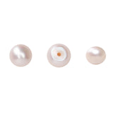 BEADIA Natural Half Drilled Pearl Beads White 8-8.5mm 6pcs AAA Freshwater Cultured Loose Gemstone Beads for DIY Stud Earring Jew