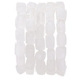 Natural Large White Crystal Cube Stone Beads 8x11mm 38cm/str Loose Semi Gemstone Stone Square Beads for Making Bracelets Necklac